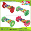 EZ9009 2015Hot Selling Musical Kinder Holzspielzeug, Obst-Design Xylophone Baby Musical Holzspielzeug, Holz Musik Instrument